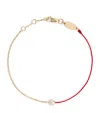 Redline Yellow Gold And Diamond Pure Half-chain Bracelet In Red