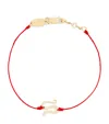 Redline Yellow Gold And Diamond Snake String Bracelet In Gold