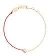 Redline Round Half-rope And Half-chain Bracelet In Red