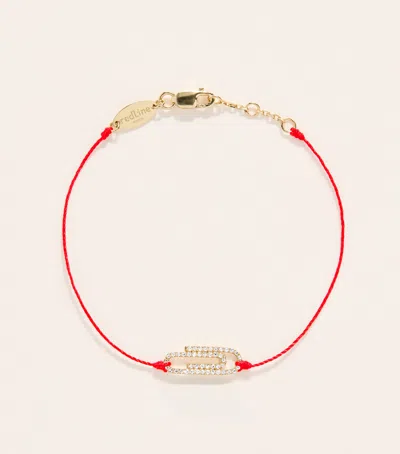 Redline Yellow Gold And Diamond Trombone Bracelet