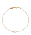 Redline Yellow Gold And Pearl Sensuelle Akoya Chain Bracelet In Gold
