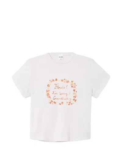 Re/done 1950s Boxy Floral-print T-shirt In Animal Print