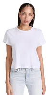 Re/done + Hanes Micro Cropped Cotton-jersey T-shirt In Optic White