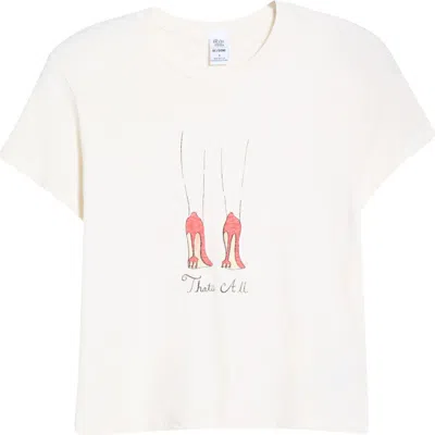 Re/done 1950s That's All Graphic Cotton T-shirt In White