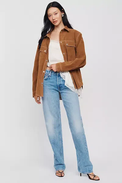 Re/done 1990s Mid Rise Relaxed Straight Leg Jeans In Light Wash