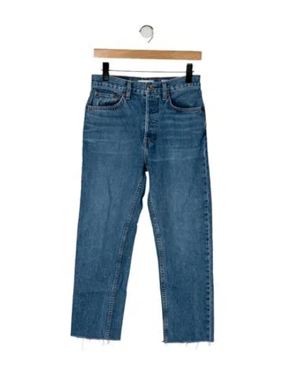 Pre-owned Re/done 2018 Straight Leg Jeans In Blue
