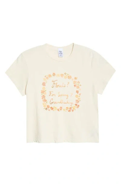 Re/done Cotton Boxy Graphic Tee In White