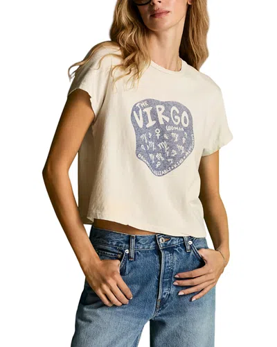 Re/done 50s Virgo Boxy Tee In Neutral