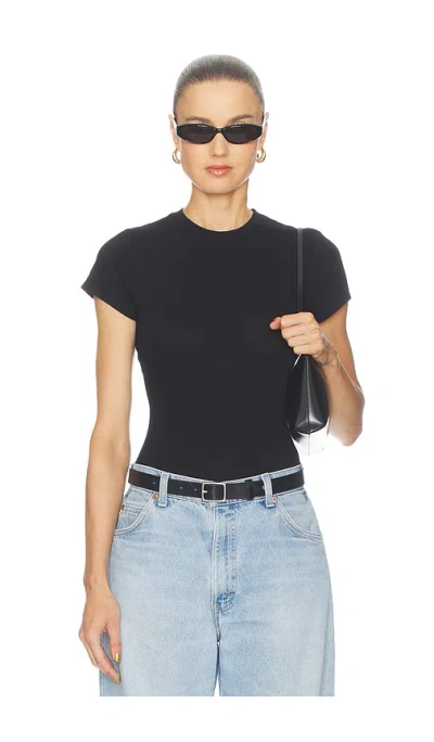 Re/done 60s Slim Tee Bodysuit In Black