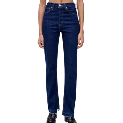 Re/done 70's High Rise Skinny Boot Jean In Ridge Like In Blue