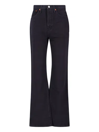 Re/done '70s' Bootcut Jeans In Black
