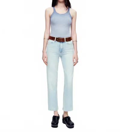 Re/done 70s Crop Boot Cut High Rise Jeans In Vapor Wave In Blue