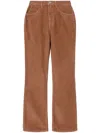 Re/done 70s Pocket Corduroy Flared Trousers In 褐色