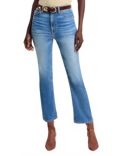 Re/done 70s High Rise Cropped Bootcut Jeans In West Coast Fade In Blue