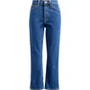 Re/done '70s High Waist Ankle Bootcut Jeans In Faded Rider