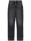 Re/done 70s High-waisted Straight-leg Jeans In Schwarz