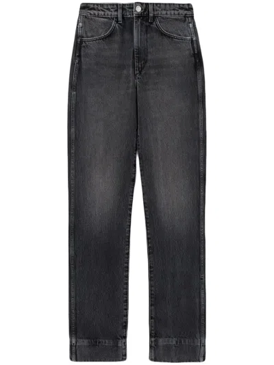 Re/done 70s High-waisted Straight-leg Jeans In Schwarz