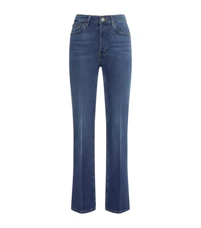 Re/done Re-done 70s High-rise Bootcut Jeans In Blue