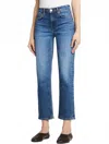 Re/done 70s Mid Rise Stove Pipe Jeans In Royal Fade In Multi