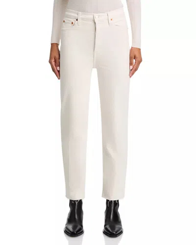 Re/done 70s Stove Pipe Jeans In Vintage White
