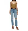 Re/done 70s Straight Cut Jeans In Worn Med Raf In Multi