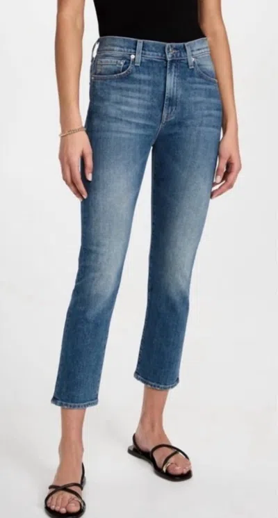 Re/done 90's High Rise Anklecrop Jeans In Midnight In Blue