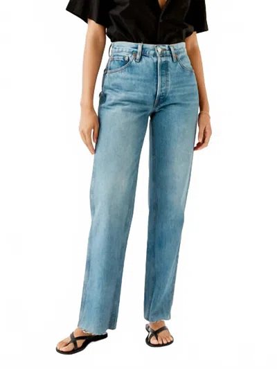 Re/done 90's High Rise Loose Jean In Medium Vain In Blue