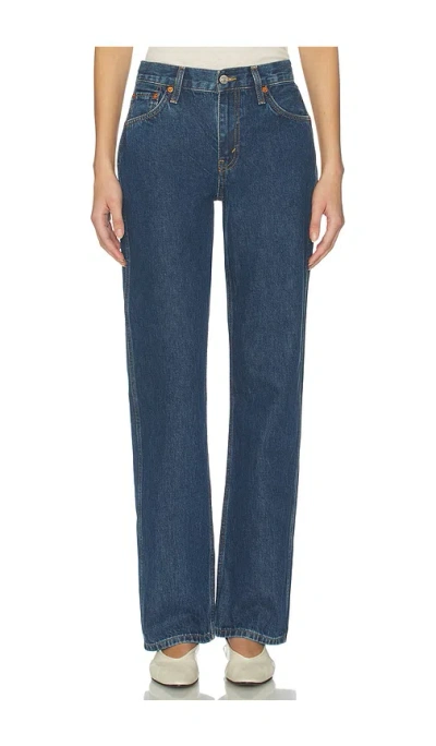 Re/done 90's Mid Rise Loose Jeans In Rustic Idigo