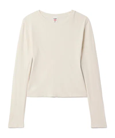 Re/done 90s Baby Long-sleeve T-shirt In Neutral