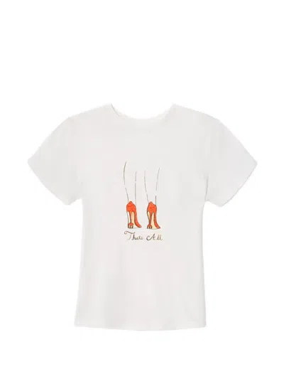 Re/done 90s Baby Tee T-shirt In White