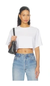 Re/done White 90s Cropped Easy T-shirt In White