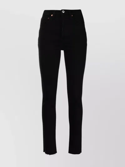 Re/done 90s High Rise Ankle Crop In Black