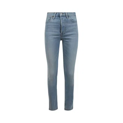 Pre-owned Re/done 90s High Rise Ankle Crop 'costa Indigo' In Blue