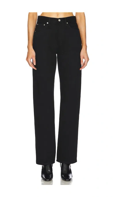 Re/done 90s High Rise Loose Jeans In Black