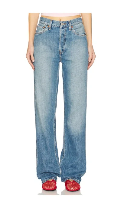 Re/done 90s High Rise Loose Jeans In Blue