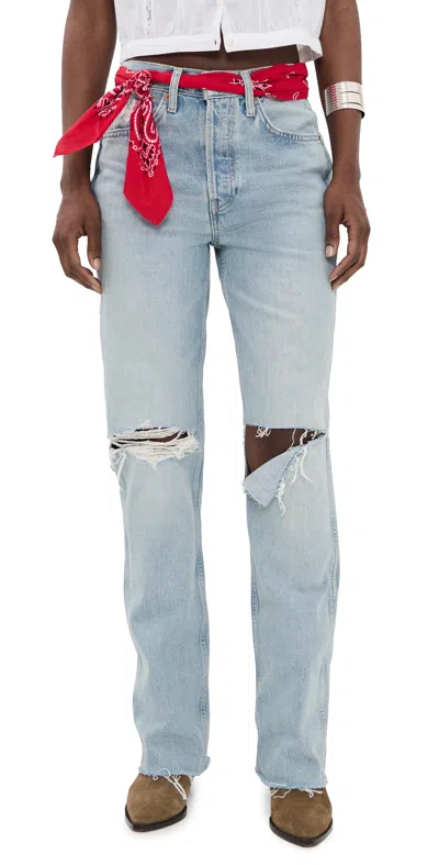 Re/done 90s High Rise Loose Jeans Silver Springs In Blue