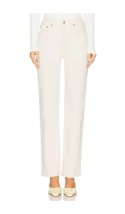 Re/done 90s High Rise Loose Jeans In Vintage White