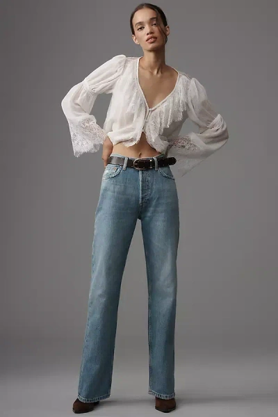 Re/done 90s High-rise Straight-leg Jeans In Blue