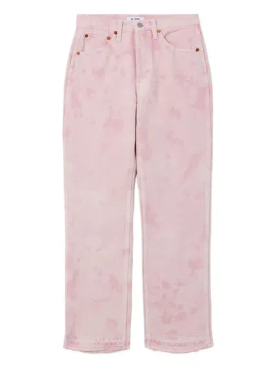 Re/done 90s High-rise Tie-dye Jeans In Pink