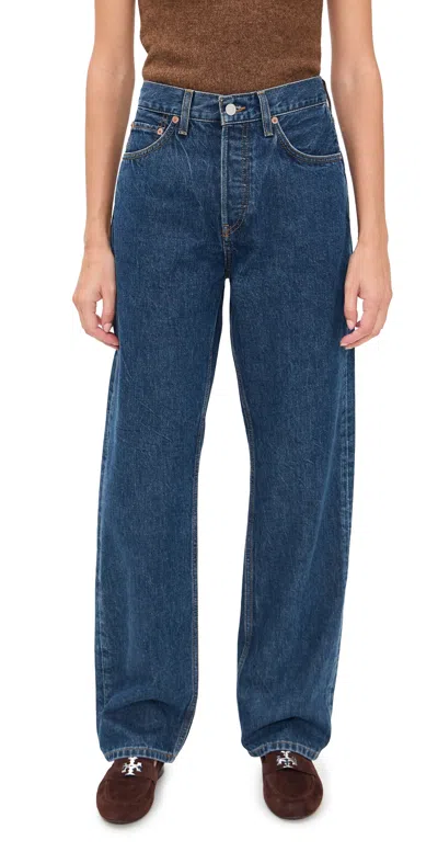Re/done 90s Jeans Rustic Indigo In Purple