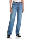 Re/done 90s Mid Rise Loose Fit Straight Jeans In Medium Vain In Blue