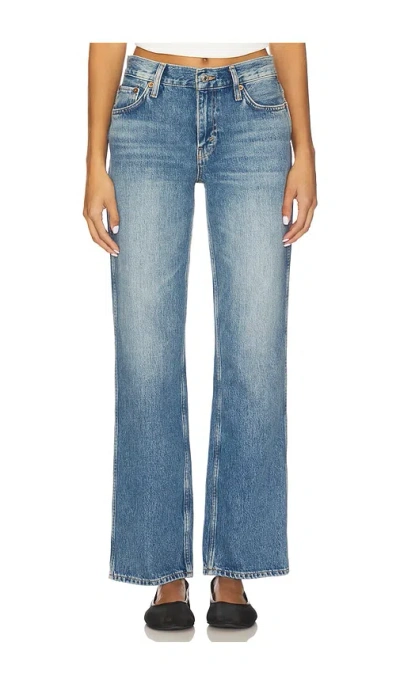 Re/done 90s Mid Rise Loose Jeans In Blue