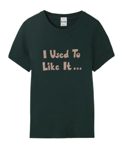 Re/done 90s Printed Recycled Cotton-jersey T-shirt In Green