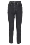 Re/done 90s Ultra High Rise Skinny In Black