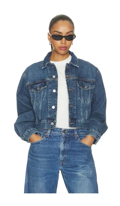 Re/done A Frame Jacket In Denim-medium