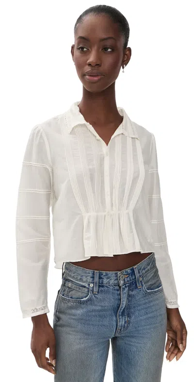 Re/done Addie Blouse Vintage White