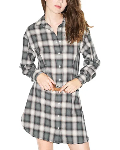 Re/done Agnes Cotton Shirt Dress In Multi
