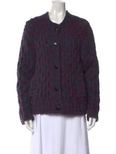 Pre-owned Re/done Alpaca Crew Neck Sweater In Blue