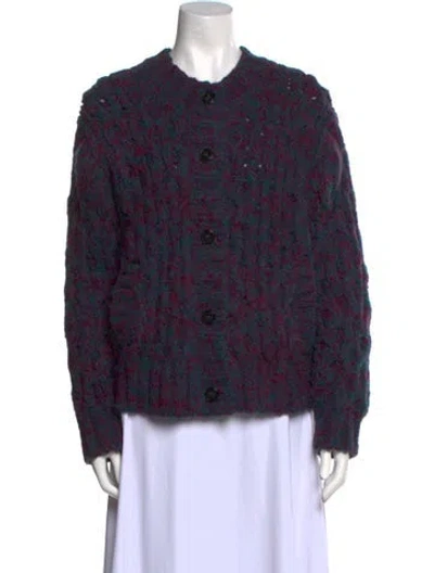 Pre-owned Re/done Alpaca Crew Neck Sweater In Purple