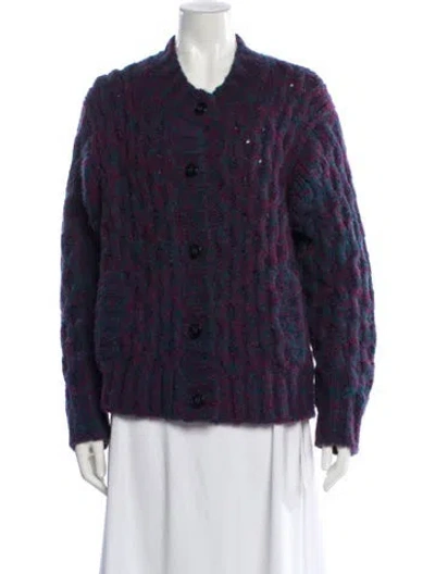 Pre-owned Re/done Alpaca Printed Sweater In Blue